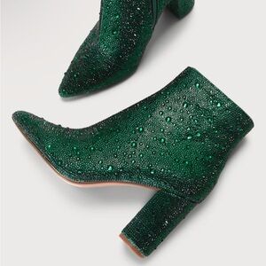 Emerald Green Ankle Boots
